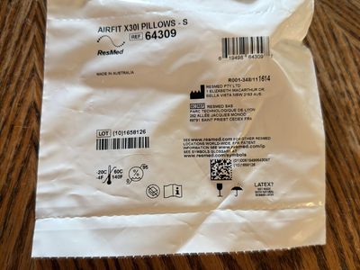 ResMed AirFit X30i Nasal CPAP Mask Pillows - Small (8 New, Latex-Free)