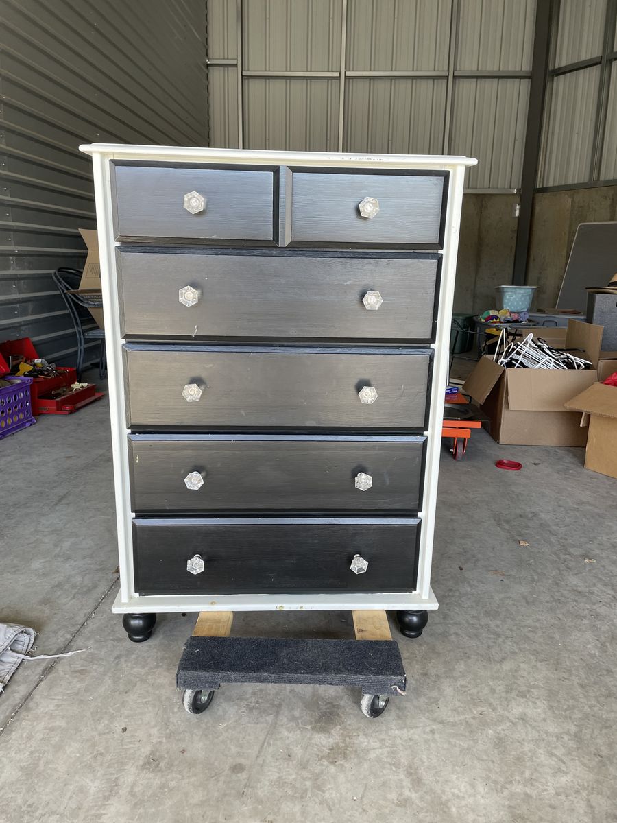 Dresser, black and white,