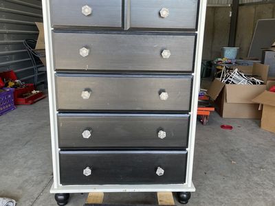Dresser, black and white,