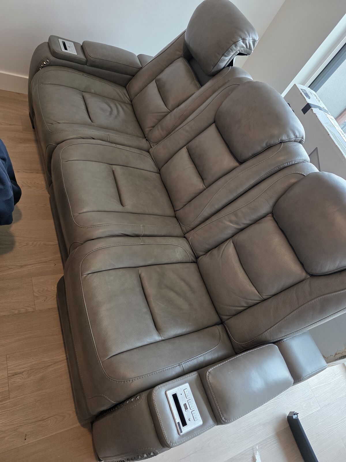 Real leather couch