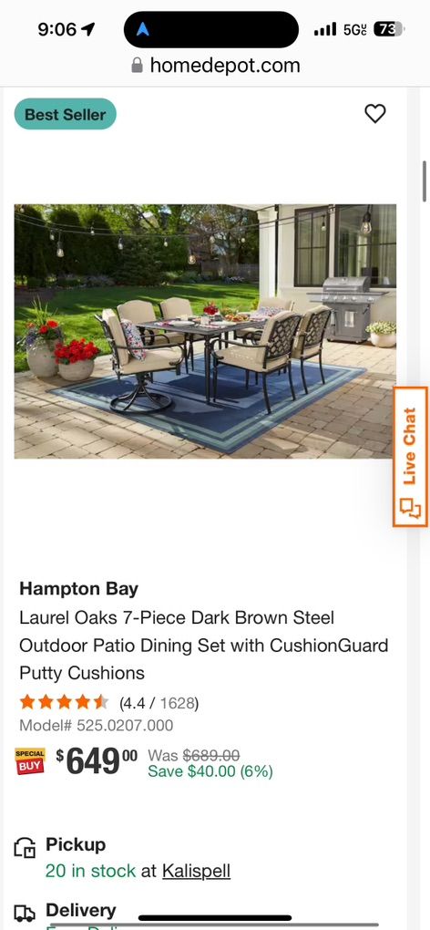 New in box hampton bay 7 Piece Outdoor
