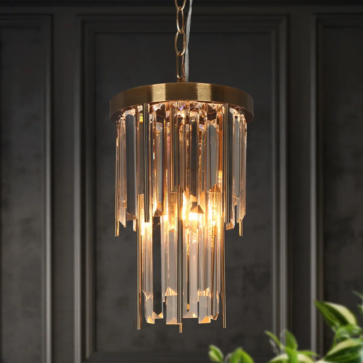 2 CRYSTAL PENDANT LIGHTS - BRAND NEW  (OVER $640 VALUE)
