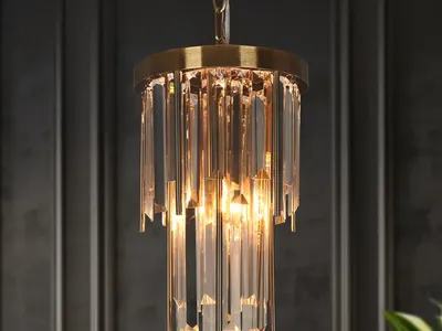 2 CRYSTAL PENDANT LIGHTS - BRAND NEW (OVER $640 VALUE)