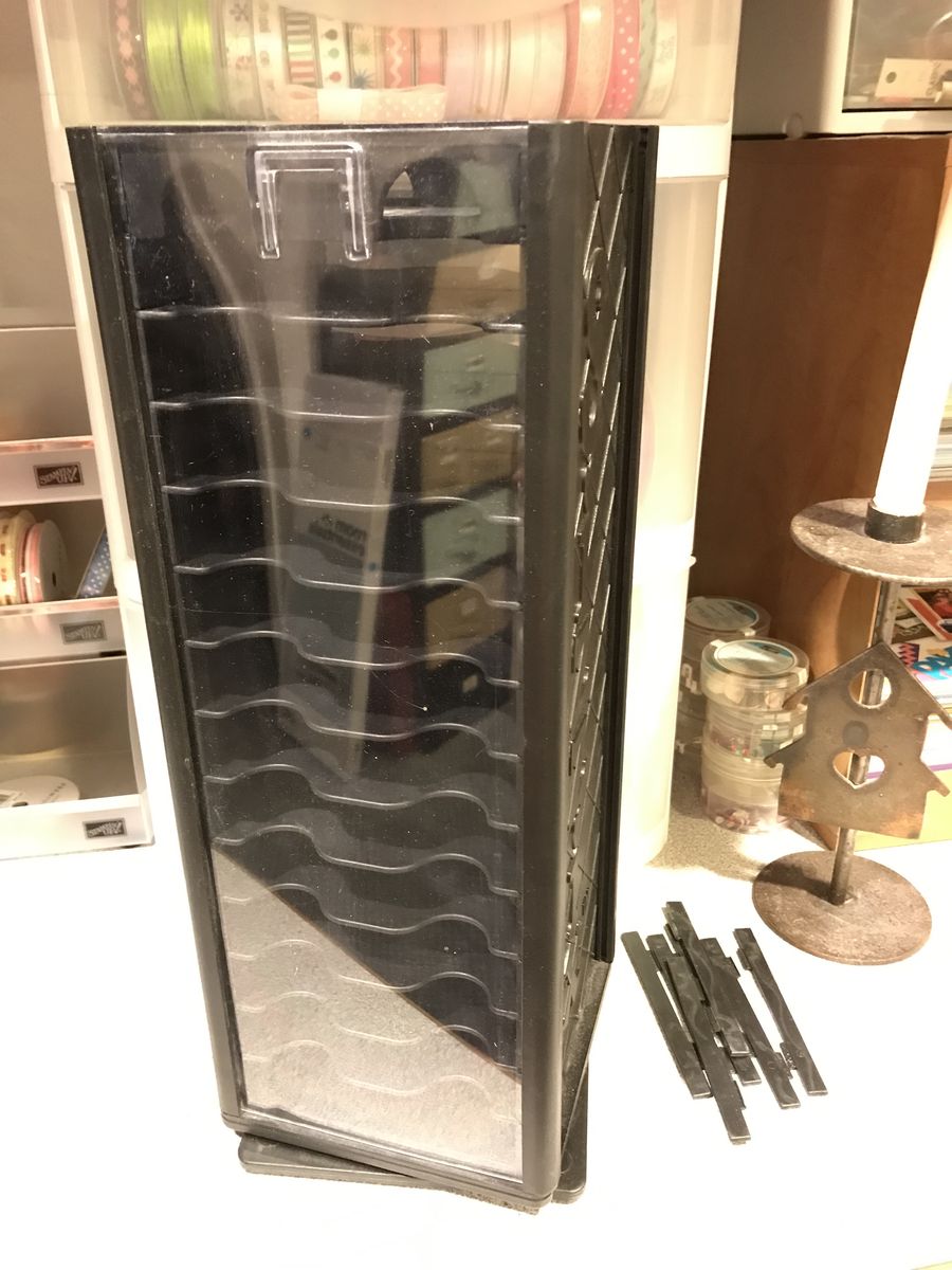 Sizzix Double Sided Rotating Spinning Die Cut Cartridge Storage Tower, 13 Shelves, 7 Dividers