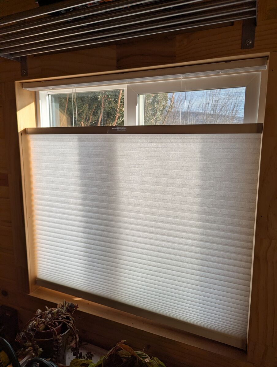 New top down bottom up light filtering shade, 34.25 in. W x 48 L, white