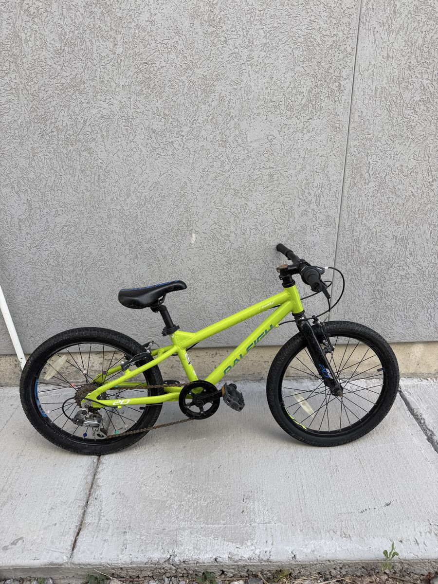 Raleigh 20" Kids Bike - Yellow/Green, Shimano Components