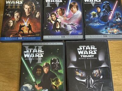 Star Wars Set Of 5 Digitally Mastered DvDs