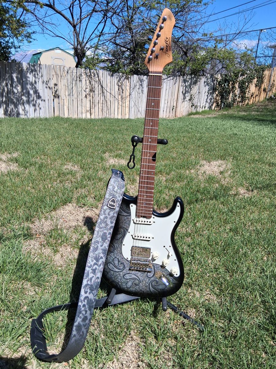 Firefly Strat Black Paisley ST Electric Guitar