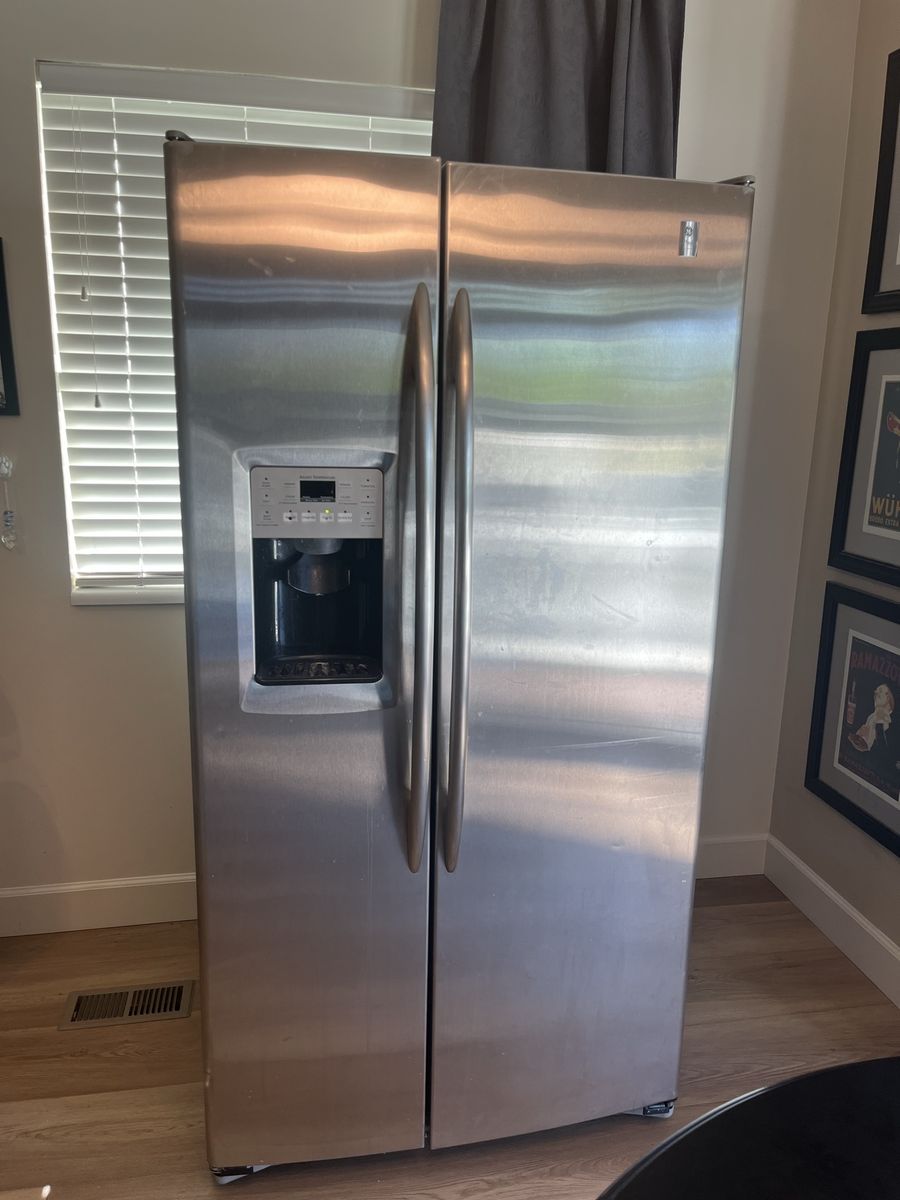 GE Profile Stainless Steel Side-by-Side Refrigerator with Ice Maker & Water Dispenser