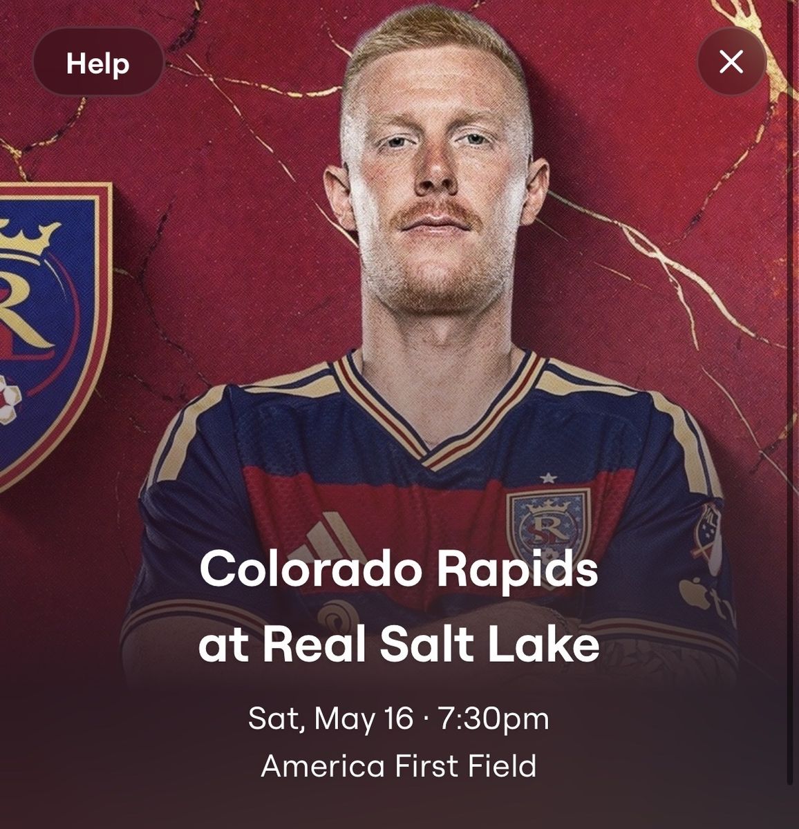 4 Tickets to Real Salt Lake Game Saturday May 16th