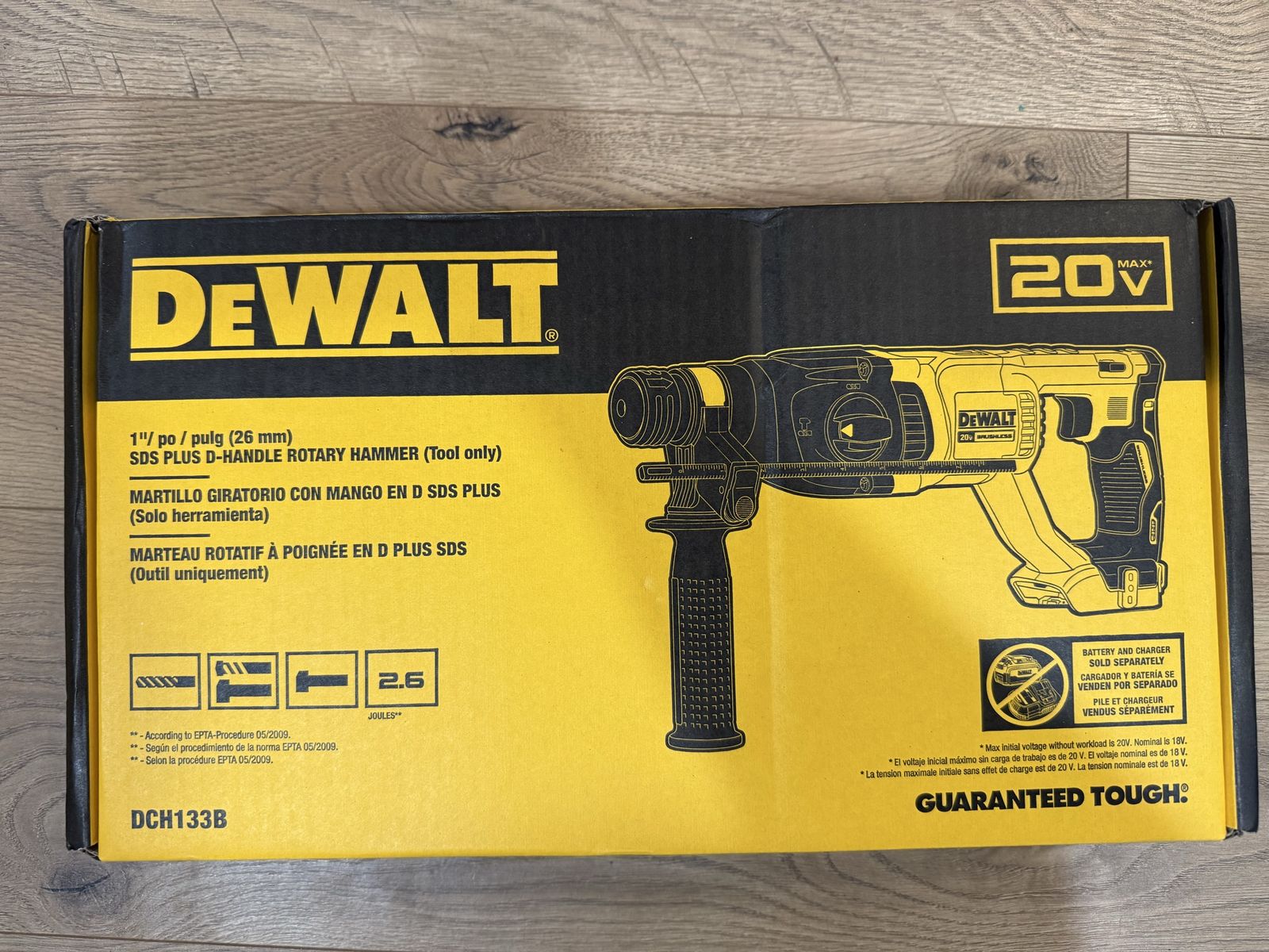 Dewalt DCH133B 20V Max 1-Inch SDS Plus D-Handle Rotary Hammer (Tool Only)