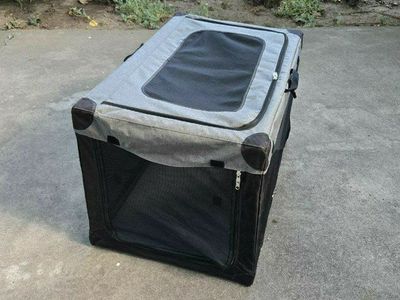 Large 36" Soft Crate Portable Dog Kennel Travel Folds 3 Doors Carrying Bag