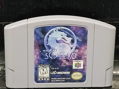 A Nintendo 64 Mortal Kombat Mythologies SUB ZERO game.