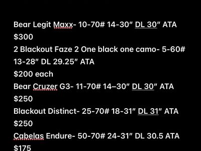 Bear and Blackout Bows