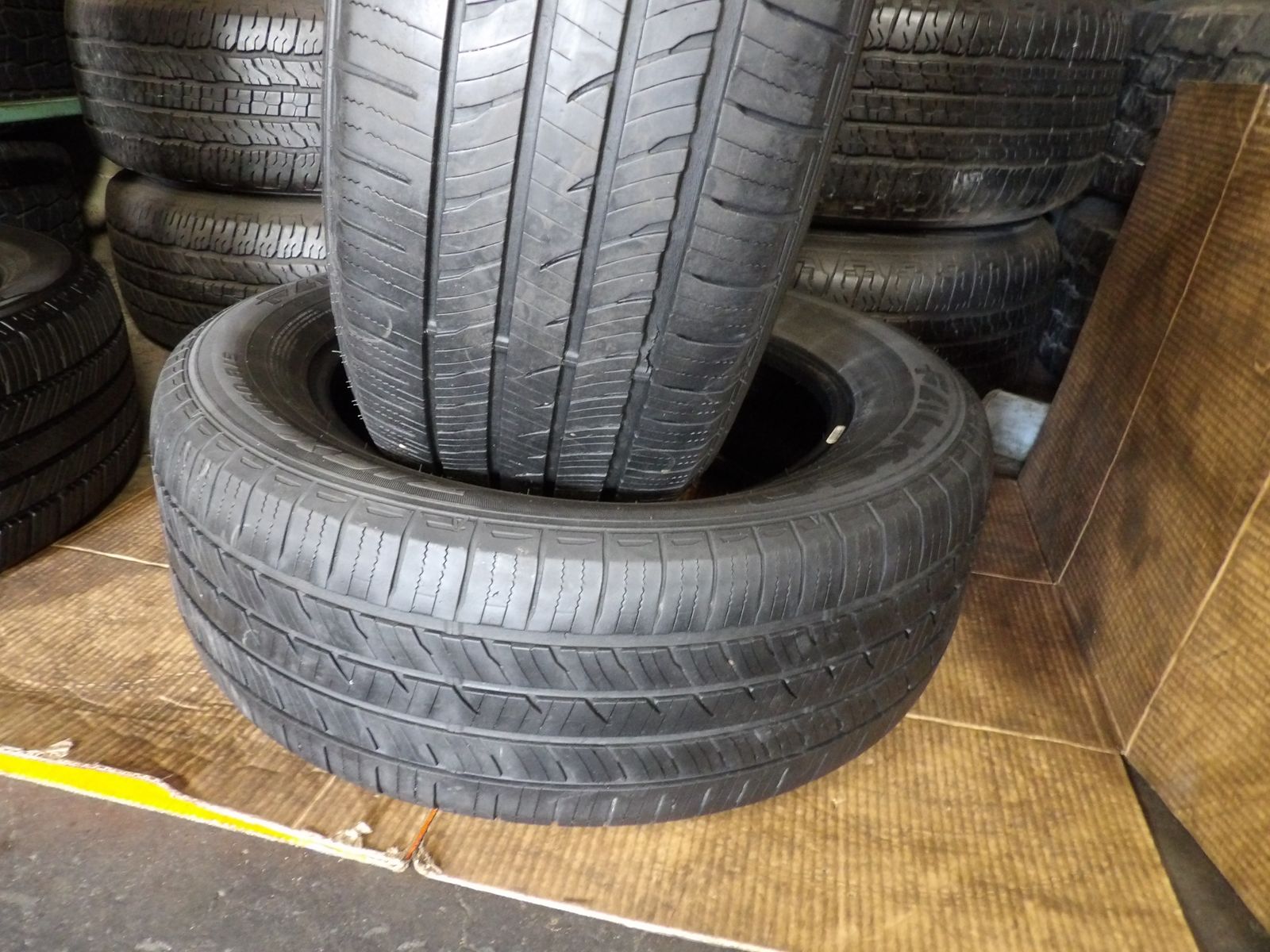 245/60R18 FALKEN ZIEX GT60 AS PAIR OF TWO USED TIRES 