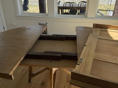 Dinning table only 74”x54” (20” leaf”) $100 obo