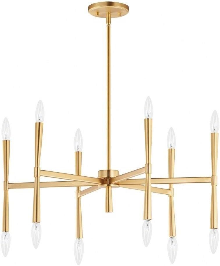 Maxim Lighting Rome 12-Light Large Chanelier with Satin Brass Finish