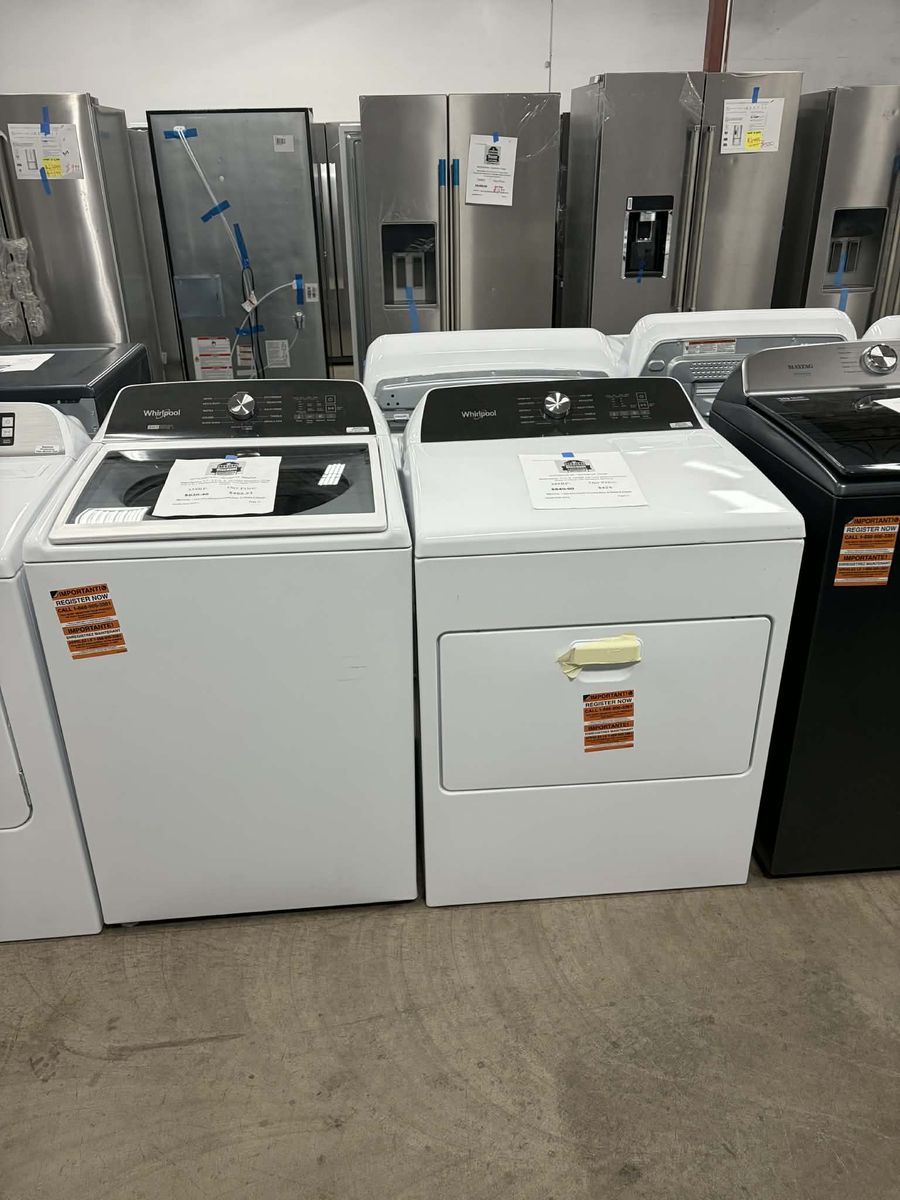 NEW WHIRLPOOL XL LAUNDRY SET WITH REMOVABLE AGITATOR