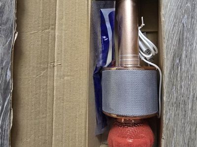 Portable Karaoke Microphone with Bluetooth Speaker, Rose Gold
