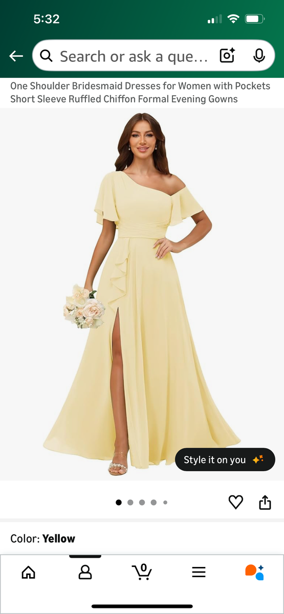 Yellow bridesmaid dress
