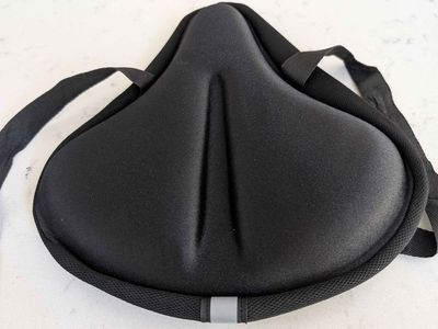 New Bike Seat Cover Padded Gel Oversized 10 in. by 11 in. Comfort Ties Onto Bike Seat