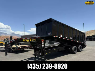 Big Tex Trailers 8.5X20 25K 25DU GN Dump Trailer