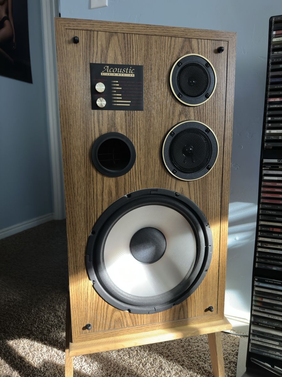 Acoustic Studio Monitor Speakers - Vintage Wood Finish, Excellent Sound Quality