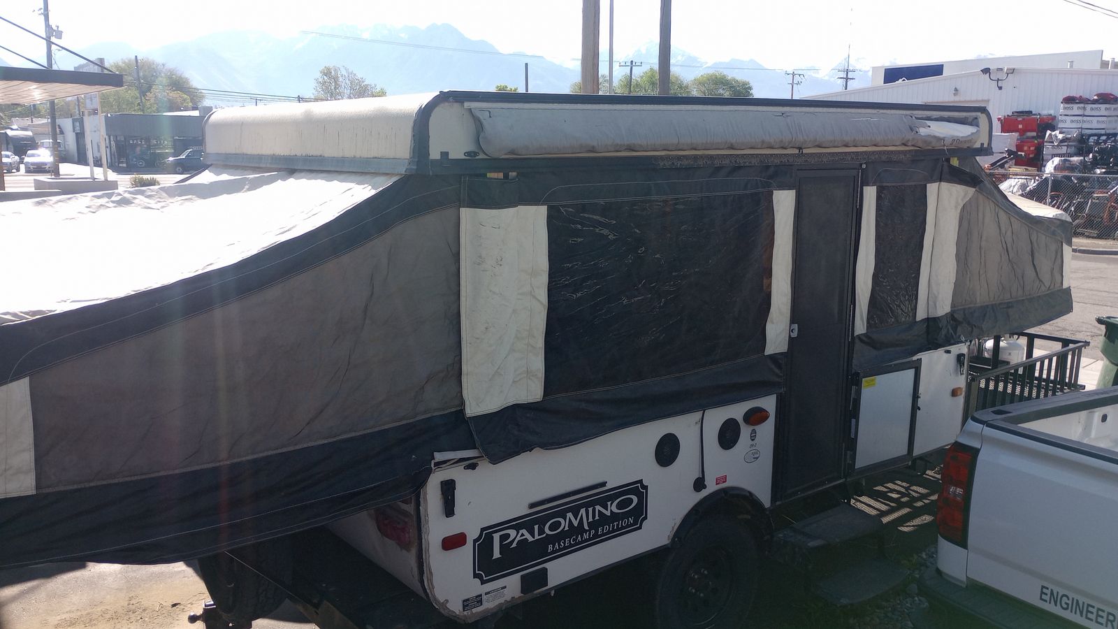 Palomino tent trailer bumper pull with toyhaul