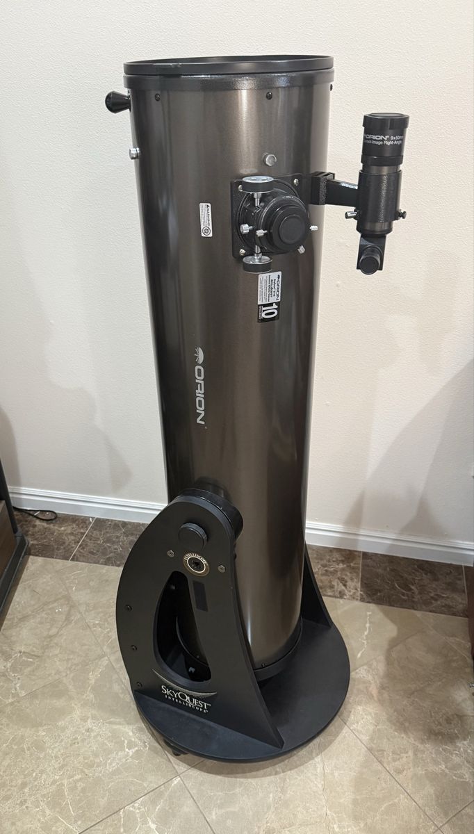 Orion SkyQuest XT10i IntelliScope 10” Dobsonian Telescope + Glass Solar Filter - $650 obo