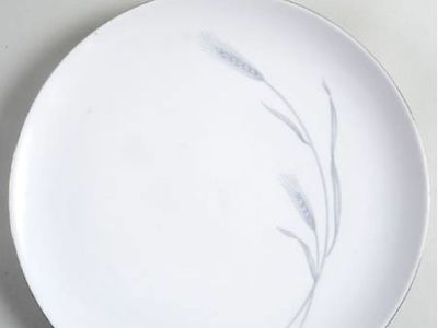 Johann Haviland Silver Wheat service for eight . Dress White with Silver Wheat Design