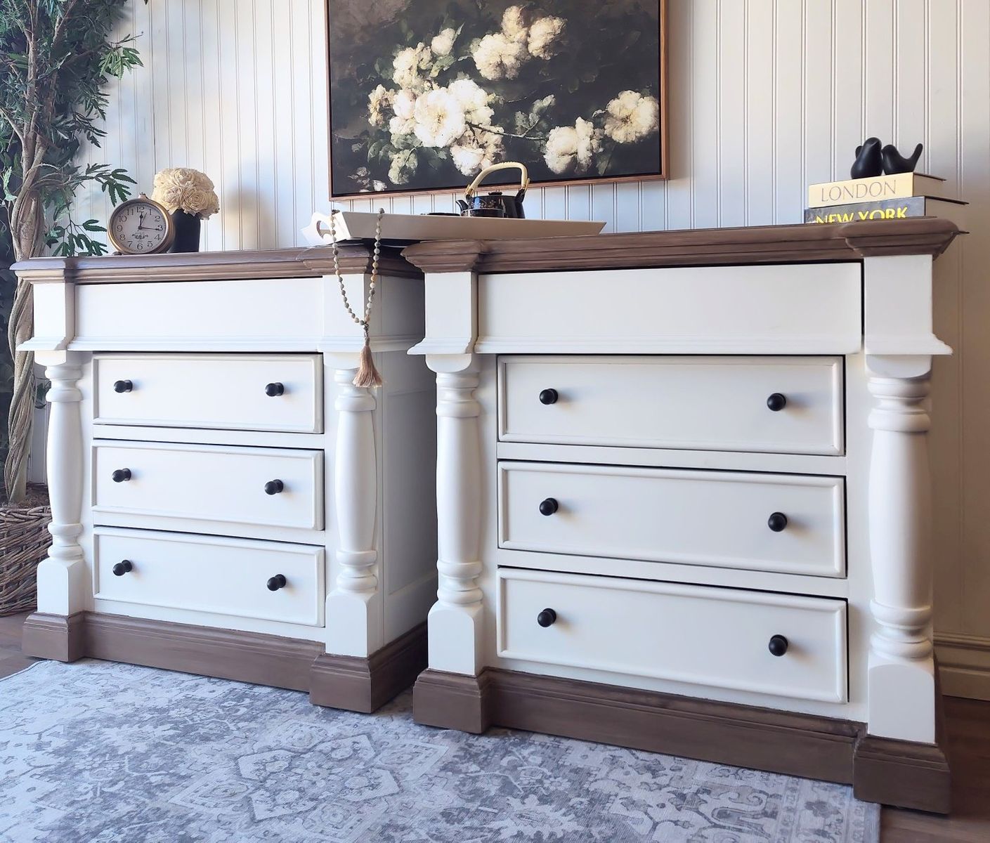 XL 4 Drawer Nightstands - Solid Wood