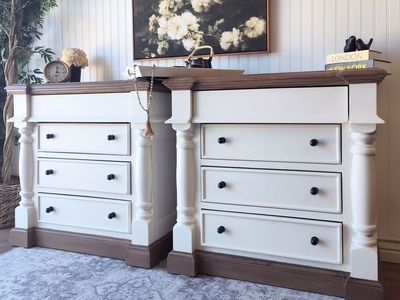 XL 4 Drawer Nightstands - Solid Wood
