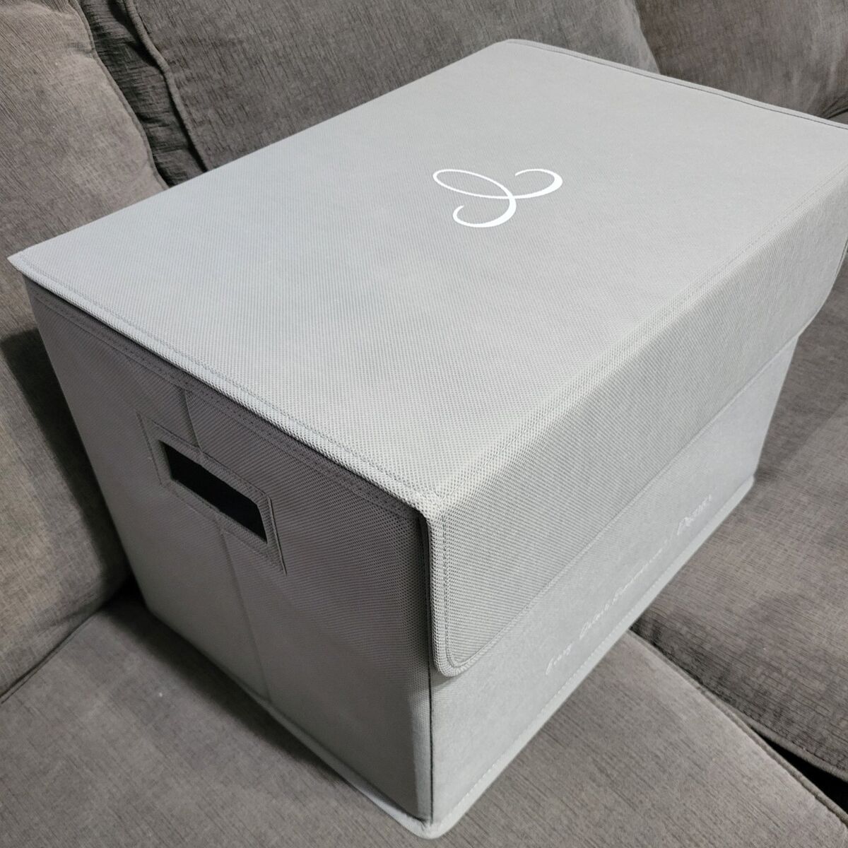 like new Large Grey foldable storage bins