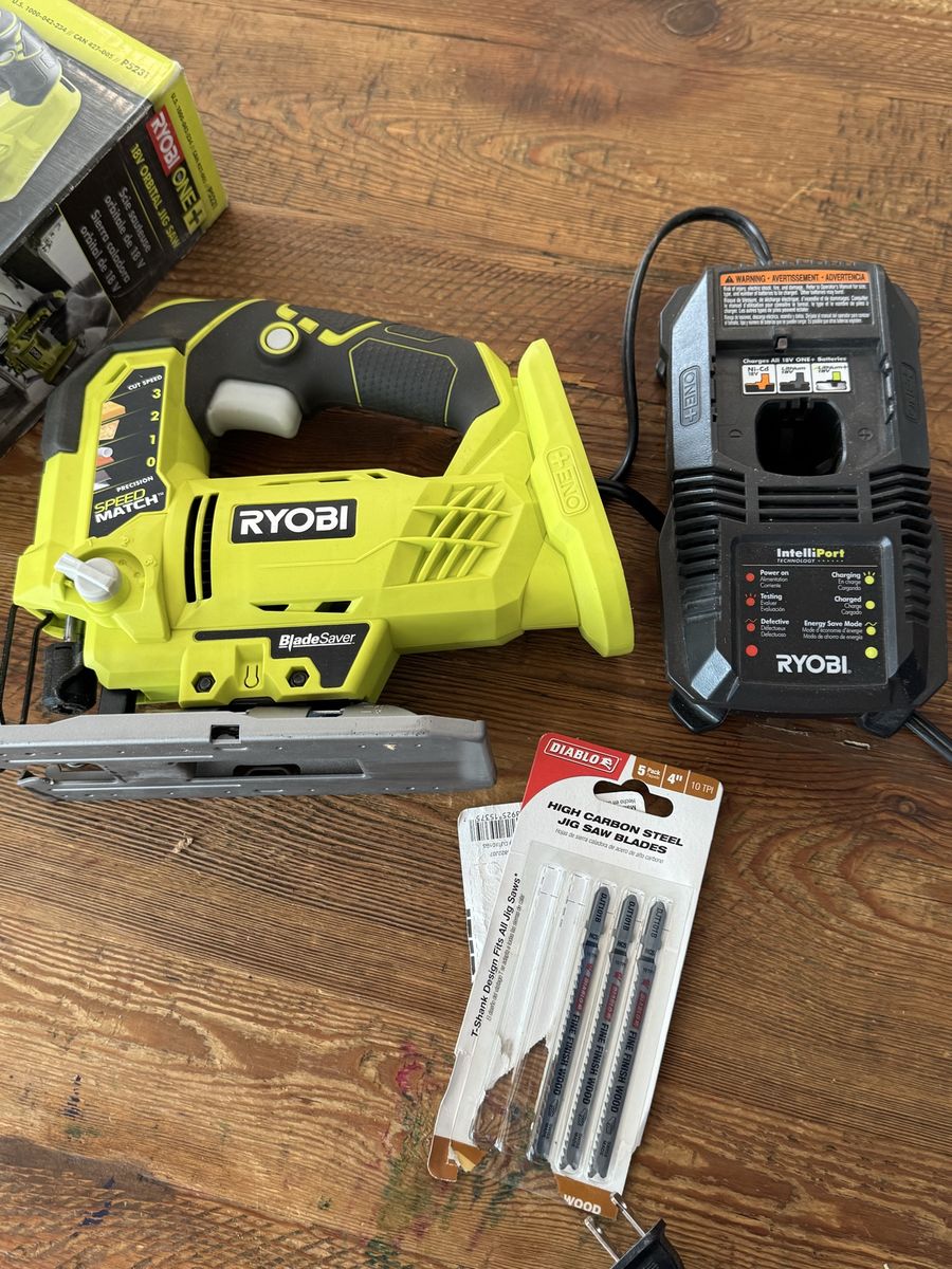 Ryobi Cordless Jigsaw + charger/extra blades
