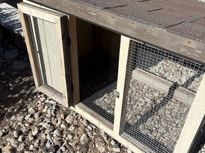 Rabbit pen or chicken coop. Th