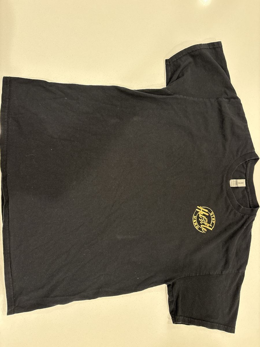 Gildan Heavy Cotton Men's Large Black 'Stay Humble Hustle Hard' Graphic T-Shirt