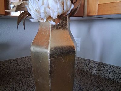 Original Gold Geometric Floor Vase - OBO