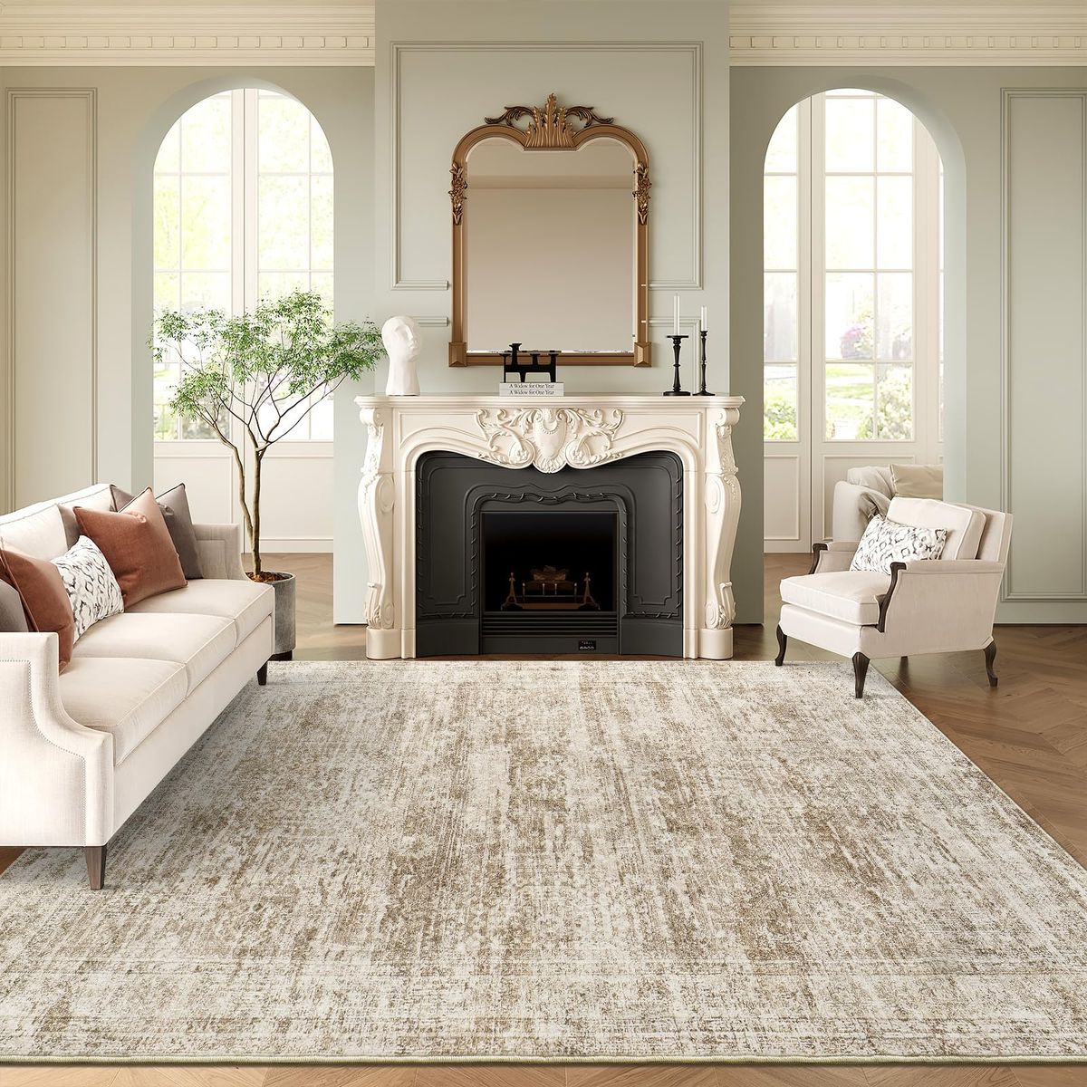 New Area Rug 8x10, Large Soft Rugs for Living Room Vintage