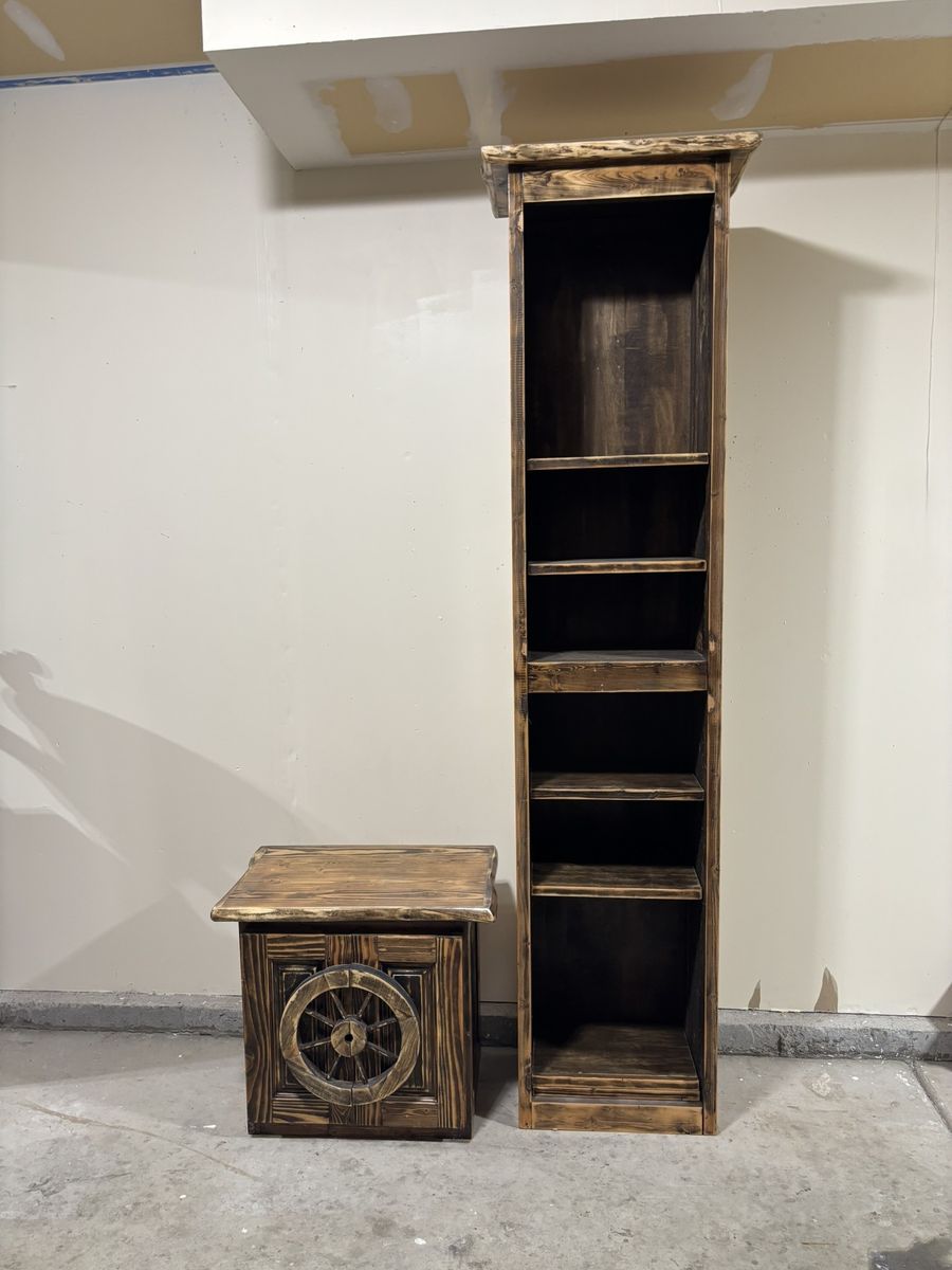 8 foot Bookshelf & Nightstand