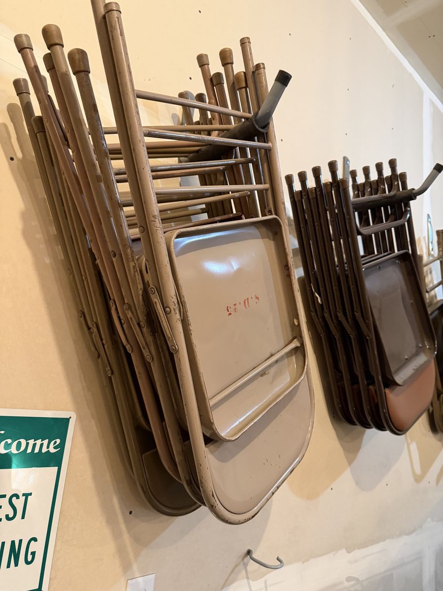 Metal folding chairs