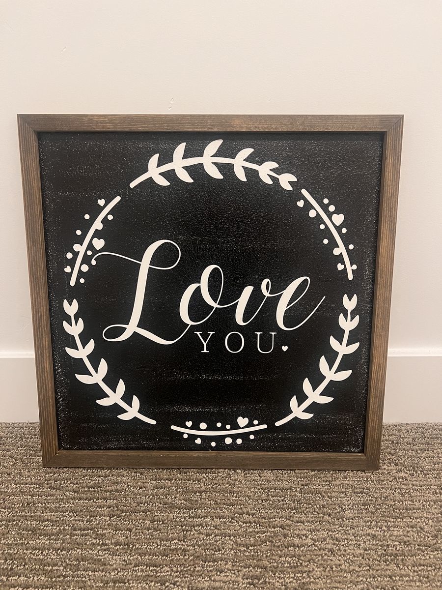 Love You Wood Sign