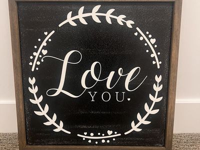 Love You Wood Sign
