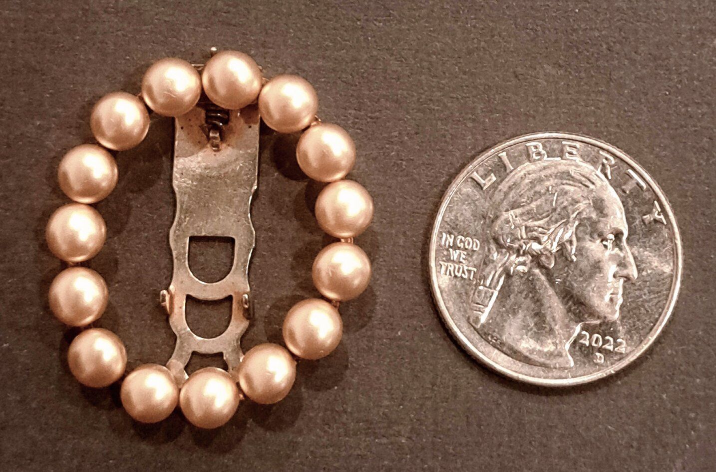Vintage Art Deco Pearl & Gold Dress/Scarf Clip