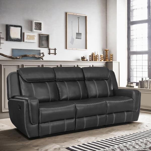Colin 86 W Leather Reclining Sofa(NEW IN BOX)