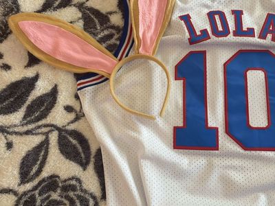 Space Jam Lola Bunny #10 Tune Squad Basketball Jersey Costume with Ears