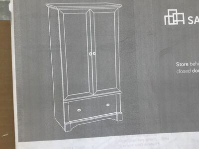 sauder armoire freestanding closet model 411843