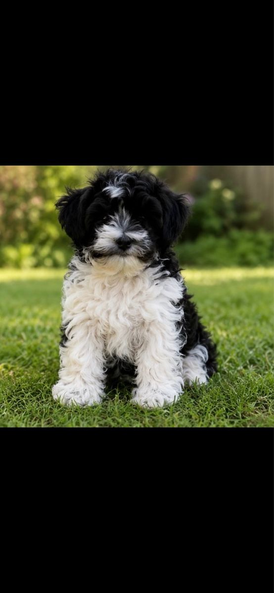 Adorable toy poodle/bichon Puppy - Black and White Male