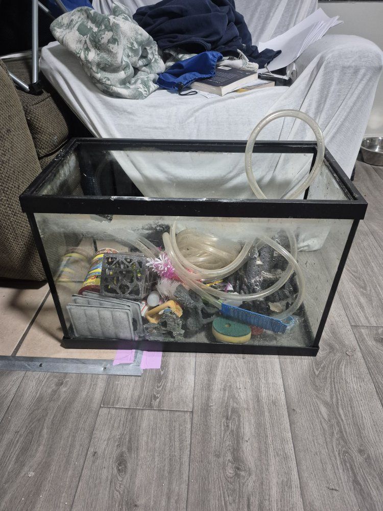 fish tank and supplies