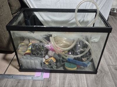 fish tank and supplies