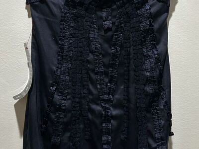 NWT Bebe Navy Blue Pleated Strapless Mini Dress